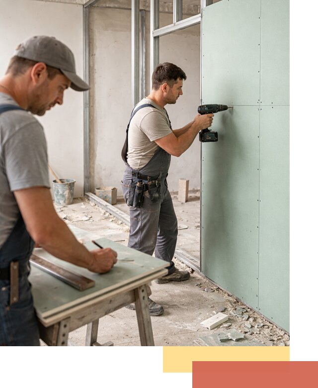 Перегородки из влагостойкого гипсокартона под ключ в Светлограде