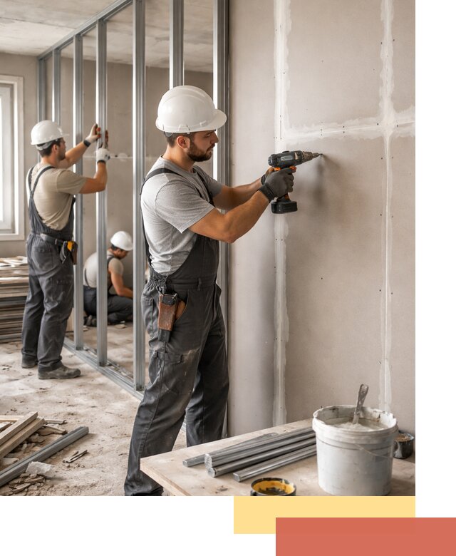 Перегородки из огнестойкого гипсокартона в Светлограде под ключ