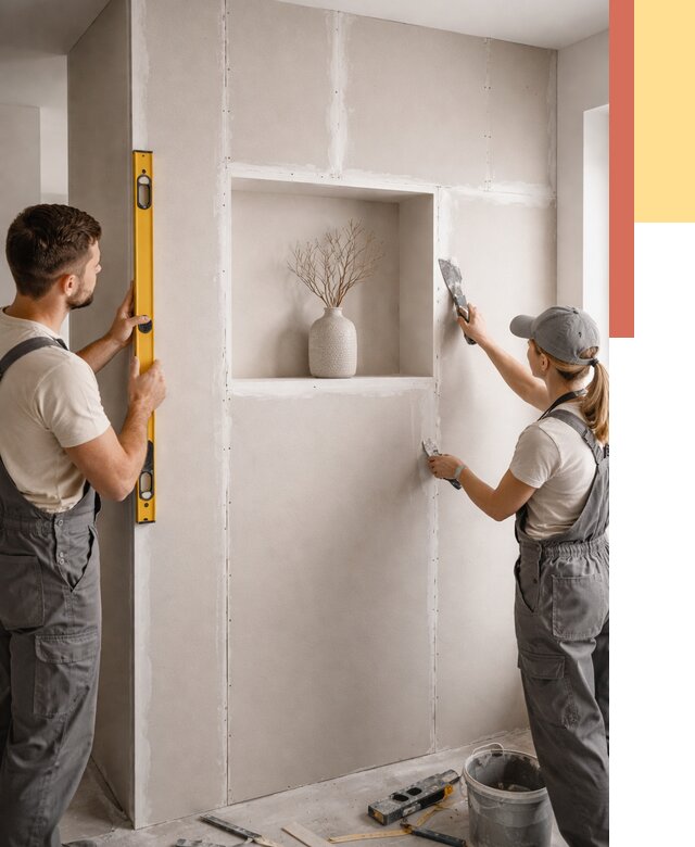 Перегородка из гипсокартона с нишей в Светлограде от 3301 руб. под ключ | ОТДЕЛОЧНИК-Свт