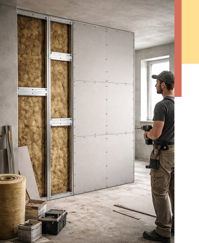 Усиленная перегородка под навеску в Светлограде от 13002 руб. — монтаж под ключ | ОТДЕЛОЧНИК-Свт