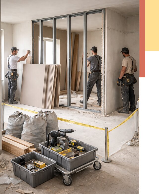 Перенос гипсокартонной перегородки в Светлограде под ключ от 4571 руб. | Демонтаж и монтаж – ОТДЕЛОЧНИК-Свт