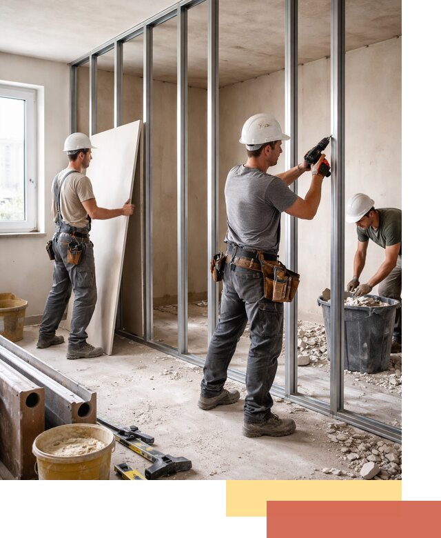 Перенос гипсокартонной перегородки в Светлограде профессионально и быстро