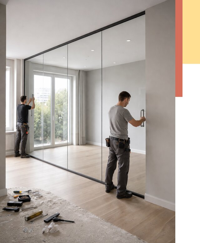 Изготовление стеклянных перегородок в Светлограде от 12545 руб. под ключ | ОТДЕЛОЧНИК-Свт