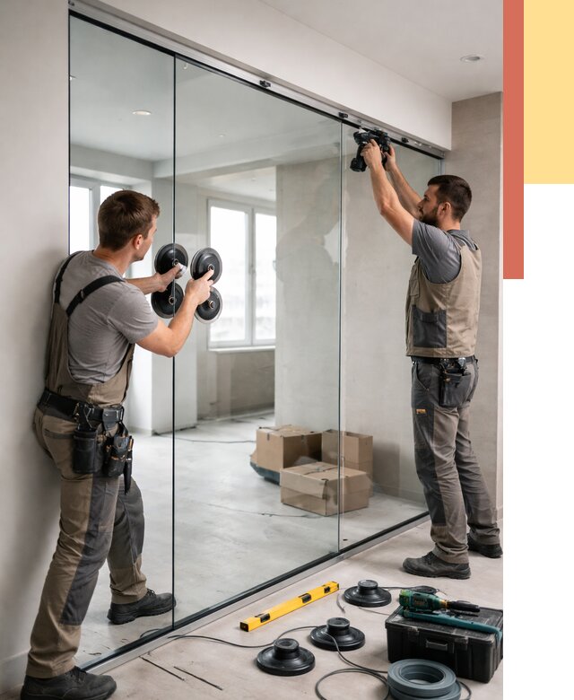 Монтаж стеклянных перегородок в Светлограде от 6603 руб. | ОТДЕЛОЧНИК-Свт