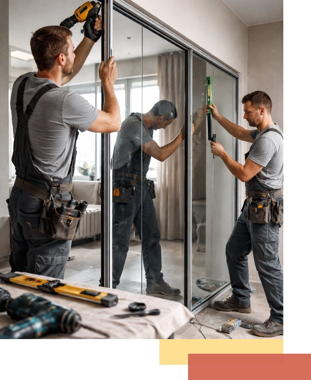 Каркасные стеклянные перегородки под ключ в Светлограде