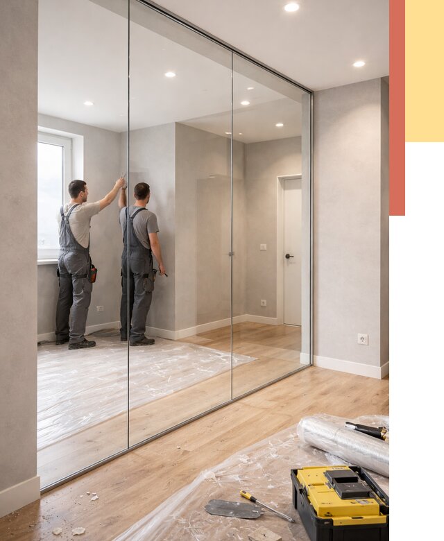 Безрамные стеклянные перегородки в Светлограде — монтаж от 9650 руб. | ОТДЕЛОЧНИК-Свт