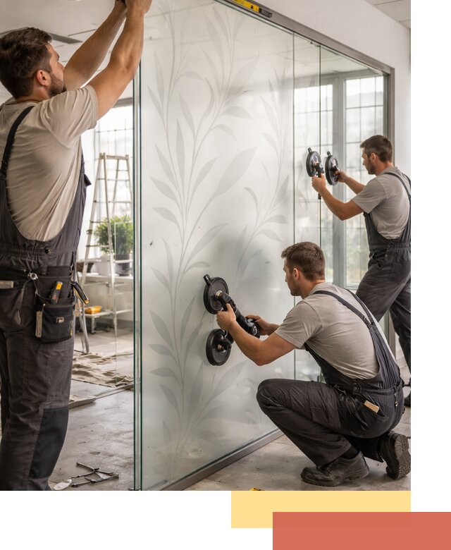 Стеклянные перегородки с рисунком на заказ в Светлограде