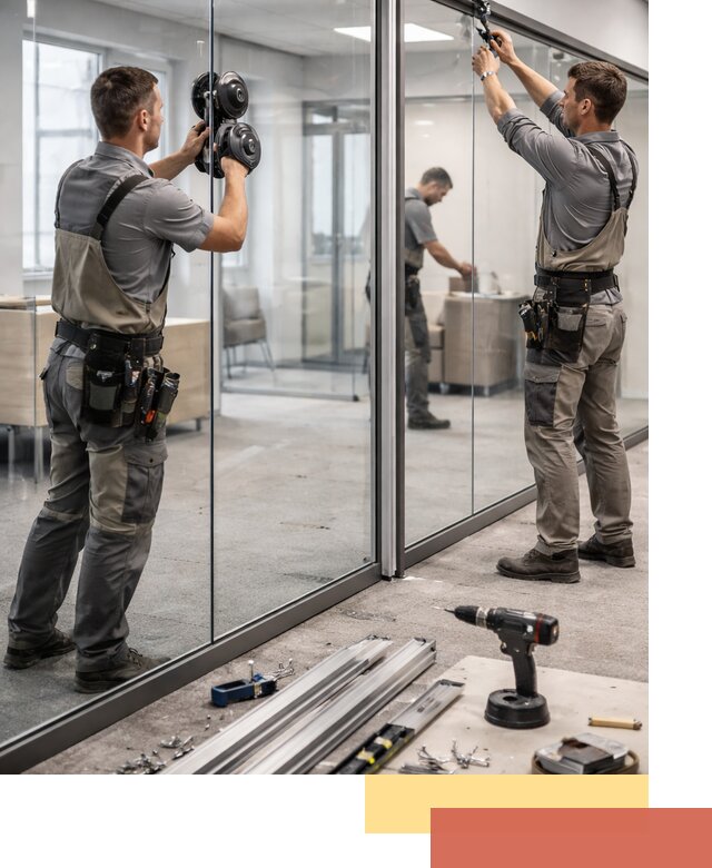 Стеклянные офисные перегородки под ключ в Светлограде