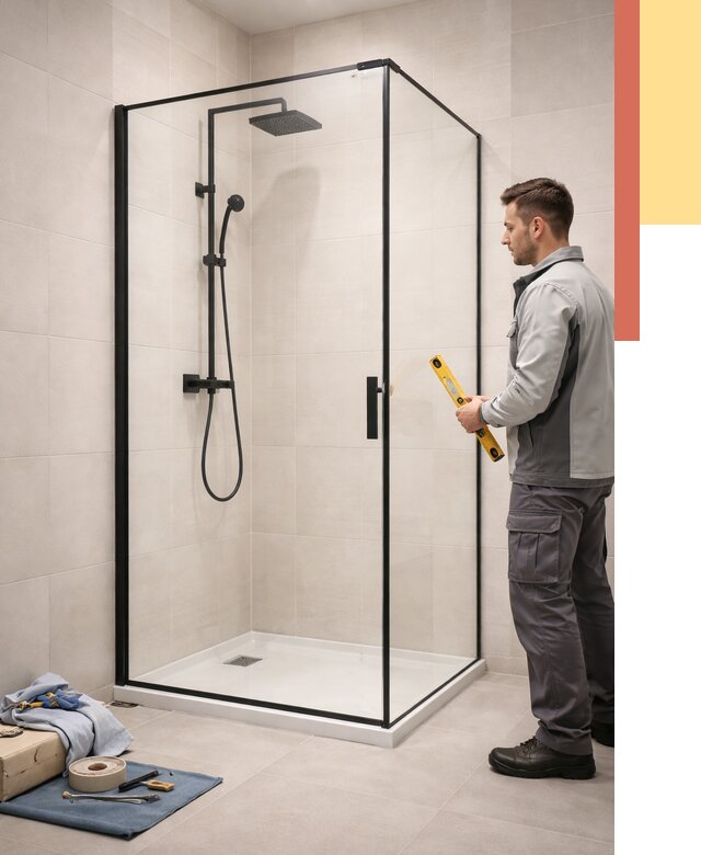 Стеклянные перегородки для душа в Светлограде от 12698 руб. | Монтаж под ключ — ОТДЕЛОЧНИК-Свт