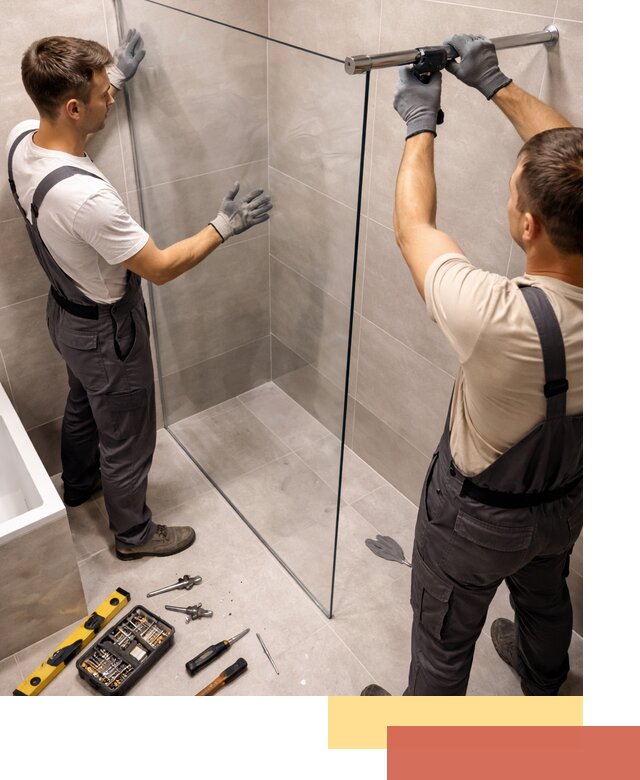 Стеклянные перегородки для душа в Светлограде — изготовление и монтаж