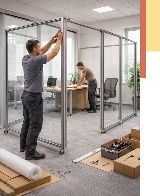 Мобильные офисные перегородки в Светлограде от 12698 руб. — установка под ключ | ОТДЕЛОЧНИК-Свт