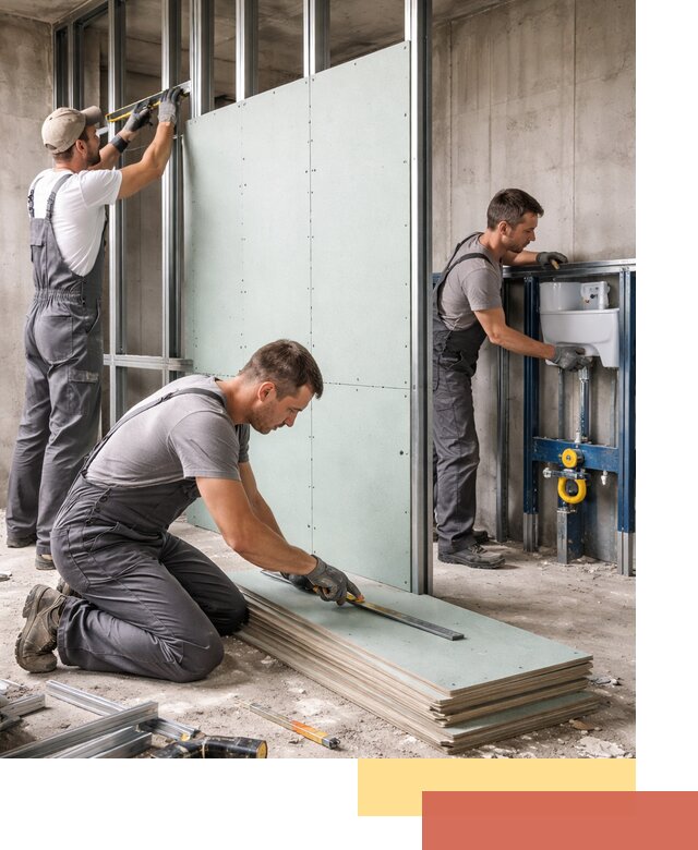 Монтаж и ремонт сантехнических перегородок в Светлограде