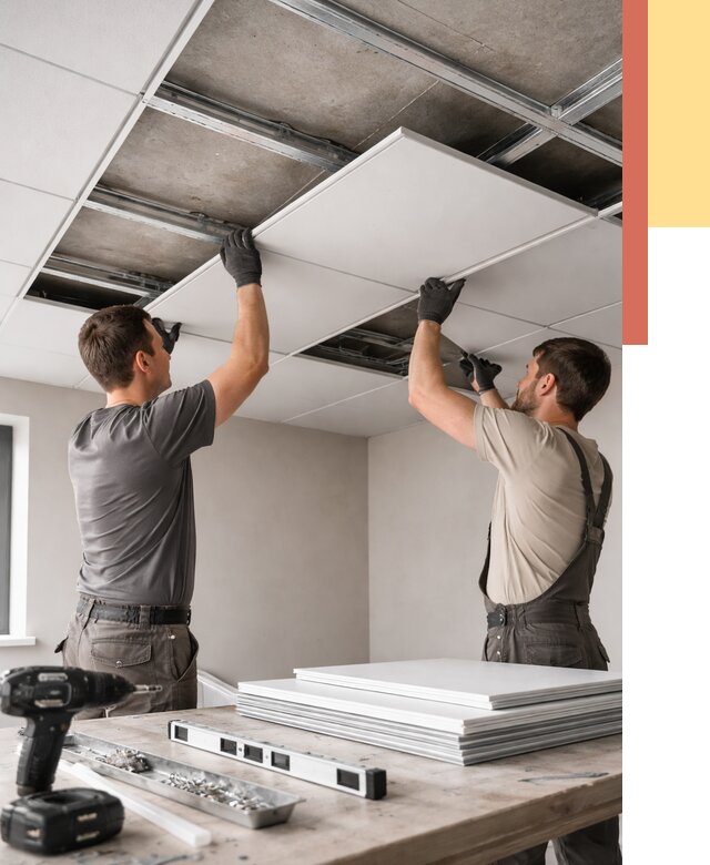 Монтаж кассетного потолка в Светлограде от 4571 руб/м2 — установка и сборка | ОТДЕЛОЧНИК-Свт