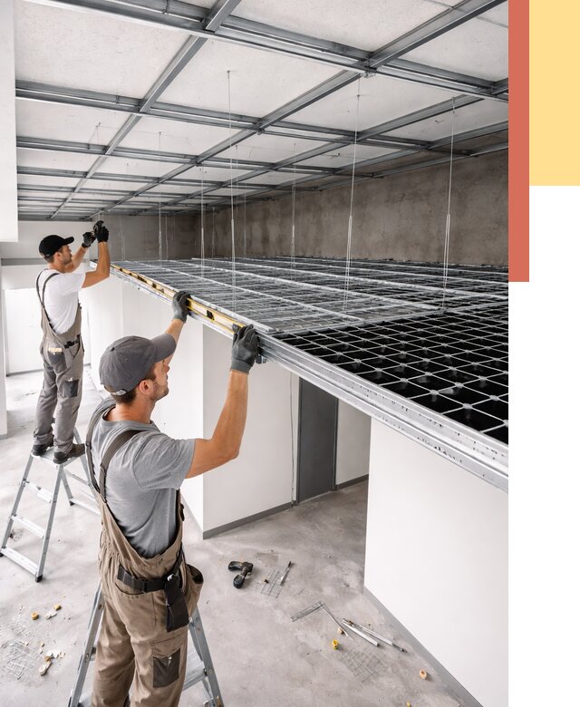 Монтаж потолка грильято в Светлограде от 457 руб./м² — быстрая сборка под ключ | ОТДЕЛОЧНИК-Свт