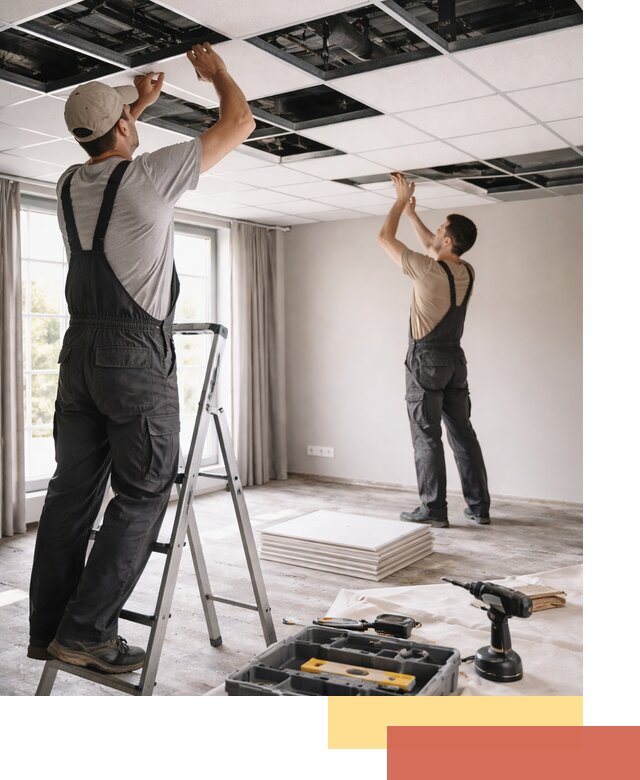 Замена плит подвесного потолка в Светлограде быстро и качественно