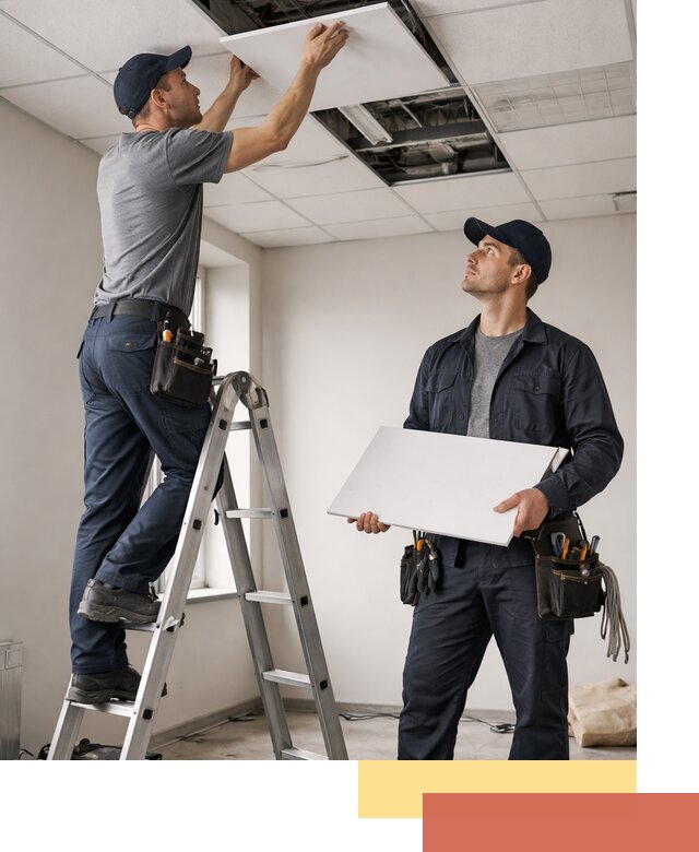 Обслуживание подвесного потолка в Светлограде — ремонт и чистка