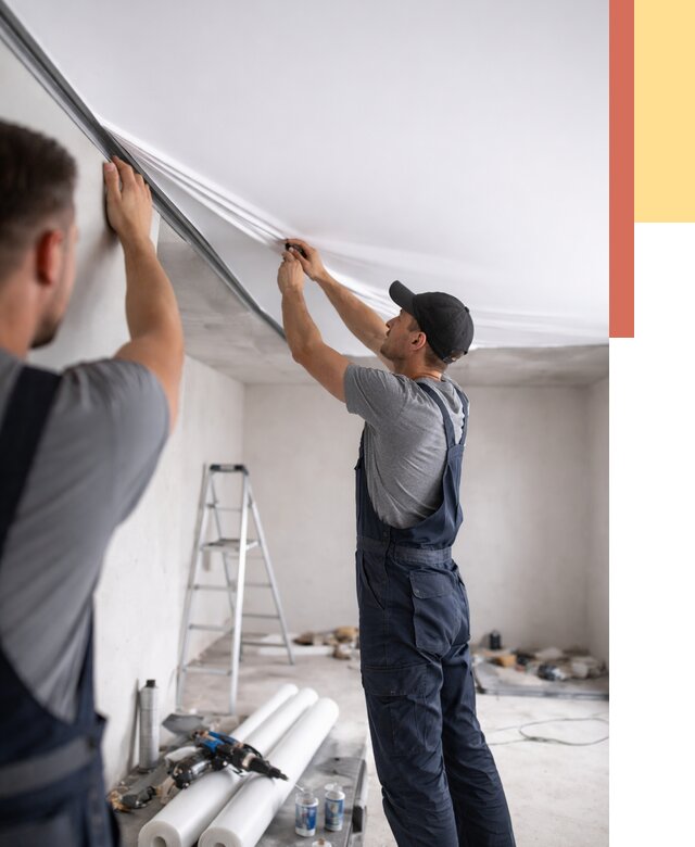 Монтаж матового натяжного потолка в Светлограде от 4571 руб./м² — быстро и недорого | ОТДЕЛОЧНИК-Свт