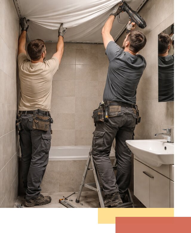 Монтаж натяжного потолка в ванной в Светлограде быстро и качественно