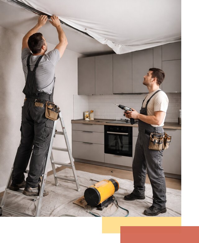 Монтаж натяжного потолка на кухне в Светлограде