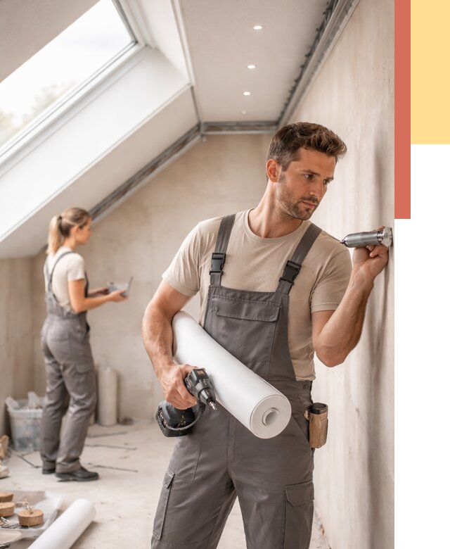 Монтаж натяжного потолка на мансарде в Светлограде от 3555 руб. | ОТДЕЛОЧНИК-Свт