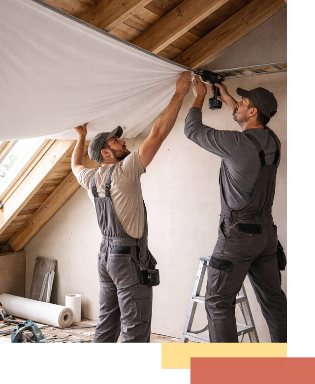 Монтаж натяжного потолка в мансарде в Светлограде