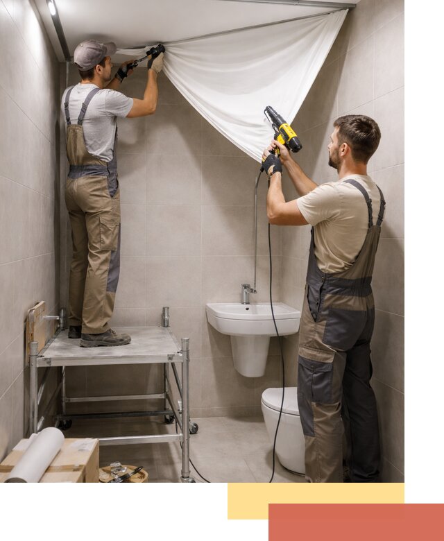 Монтаж натяжного потолка в санузле в Светлограде