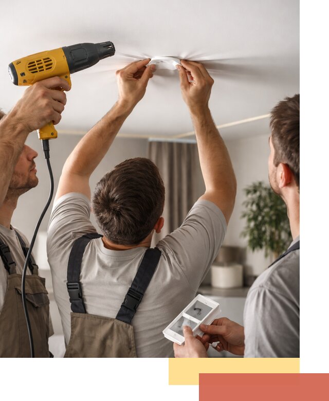 Ремонт прокола полотна натяжного потолка в Светлограде