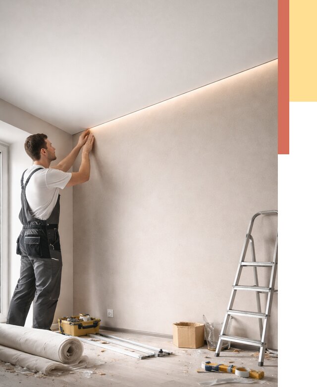 Теневые натяжные потолки в Светлограде от 8330 руб. под ключ | ОТДЕЛОЧНИК-Свт