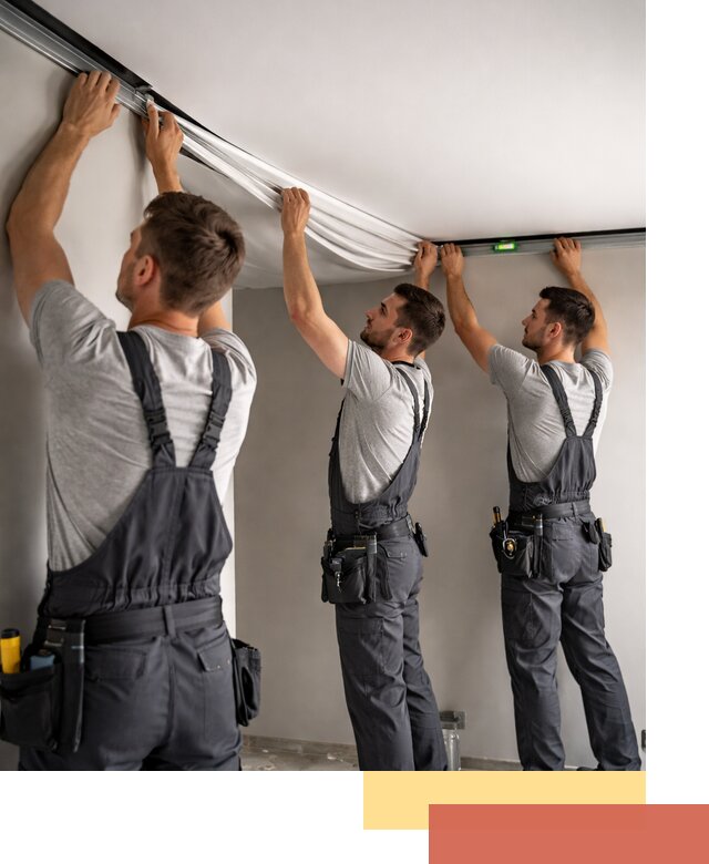 Теневые натяжные потолки в Светлограде: монтаж и отделка быстро и качественно