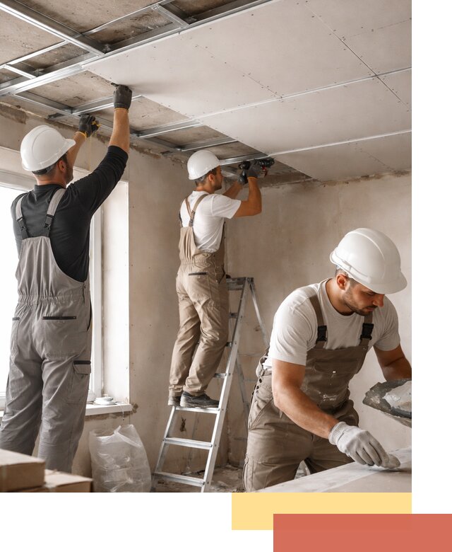 Одноуровневый потолок из гипсокартона в Светлограде — монтаж и отделка