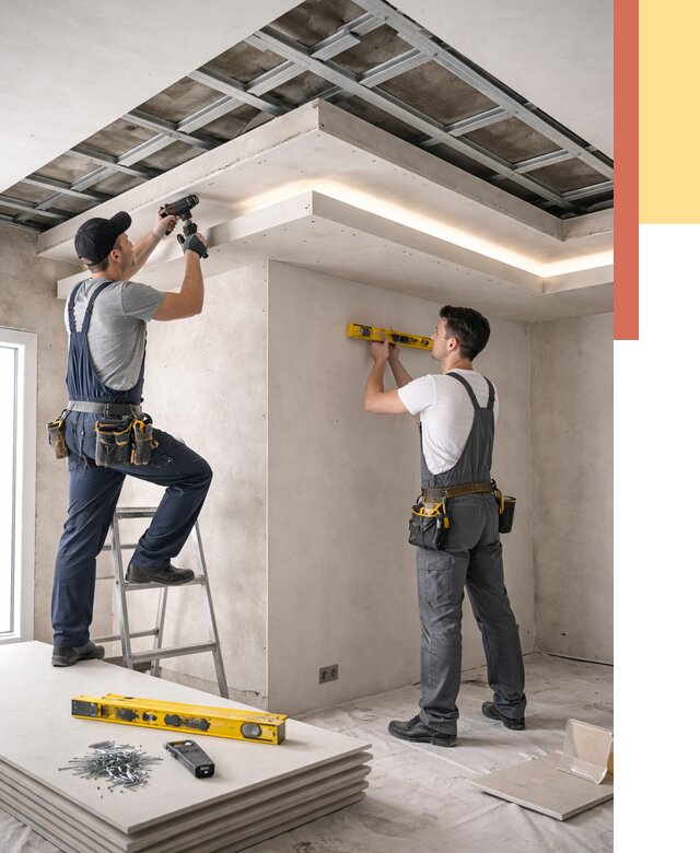 Двухуровневый потолок из гипсокартона в Светлограде от 1473 руб. под ключ | ОТДЕЛОЧНИК-Свт