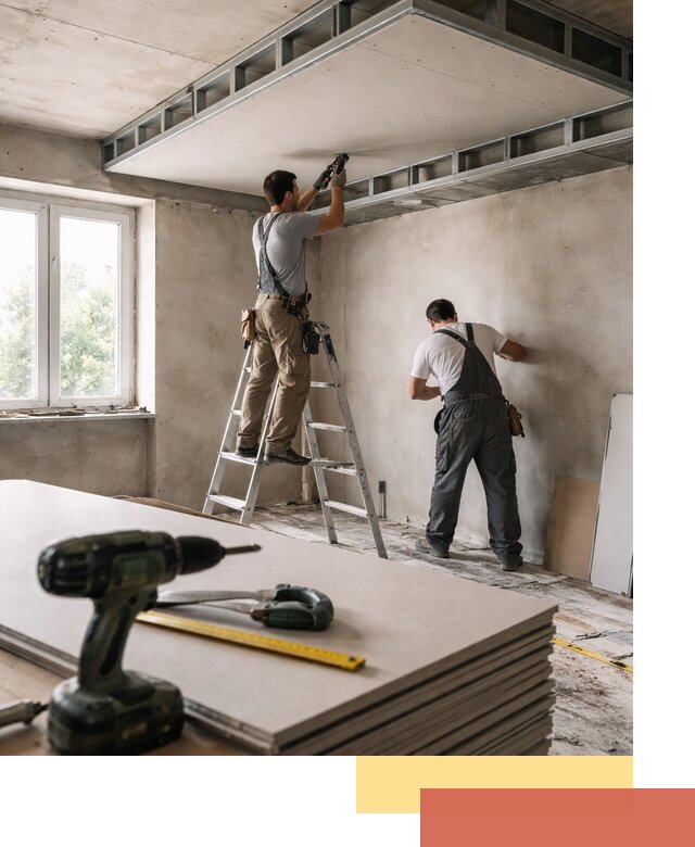 Двухуровневый потолок из гипсокартона в Светлограде