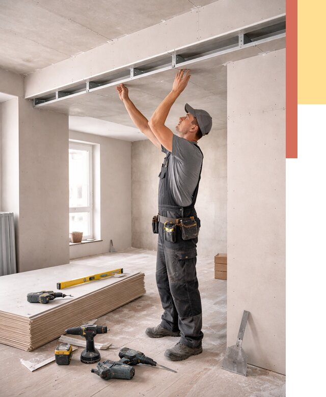 Потолок из гипсокартона с нишей в Светлограде от 1270 руб. под ключ | ОТДЕЛОЧНИК-Свт