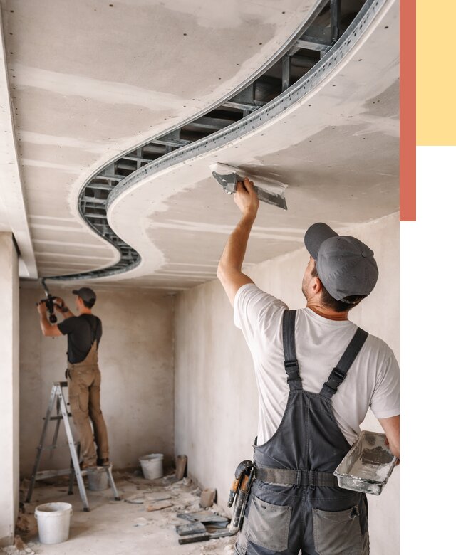 Криволинейный потолок из гипсокартона в Светлограде от 2133 руб./м2 | ОТДЕЛОЧНИК-Свт