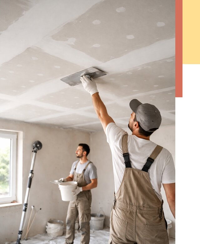 Шпаклевка потолка из гипсокартона в Светлограде от 3251 руб./м2 — услуги под ключ | ОТДЕЛОЧНИК-Свт