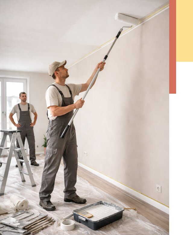 Покраска потолка из гипсокартона в Светлограде от 4571 руб./м2 — услуги под ключ | ОТДЕЛОЧНИК-Свт