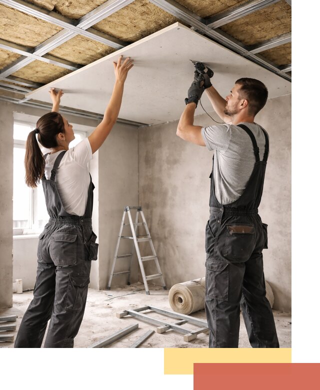 Звукоизоляция потолка из ГКЛ в Светлограде профессионально и надежно