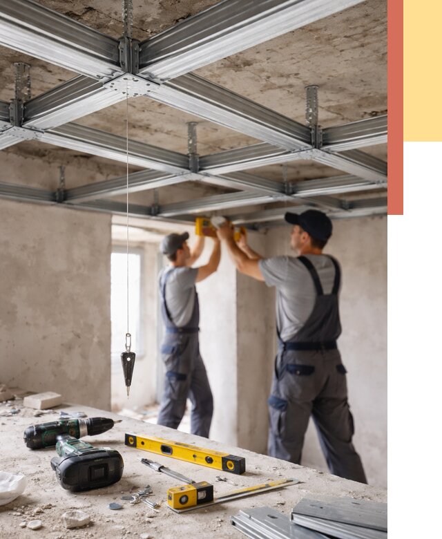 Монтаж каркаса потолка из профиля в Светлограде от 4571 руб. — услуги ОТДЕЛОЧНИК-Свт