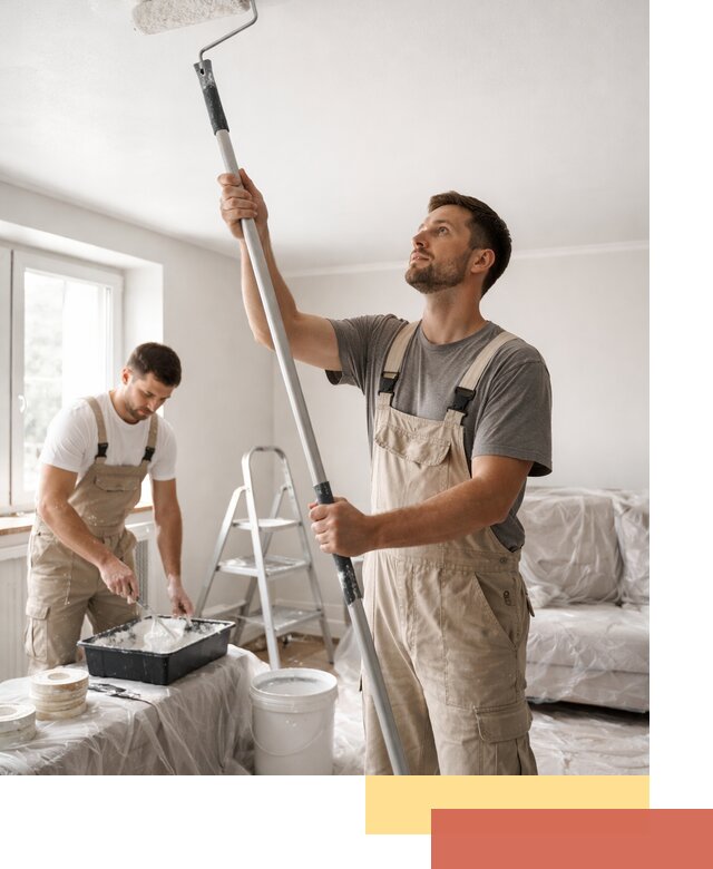 Покраска потолка водоэмульсионной краской в Светлограде