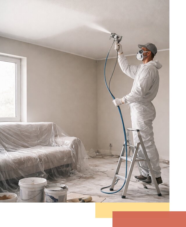 Покраска потолка краскопультом в Светлограде быстро и качественно