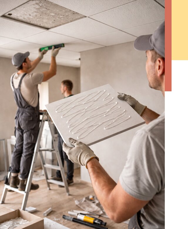 Монтаж потолочной плитки в Светлограде от 4571 руб. — быстро и недорого | ОТДЕЛОЧНИК-Свт