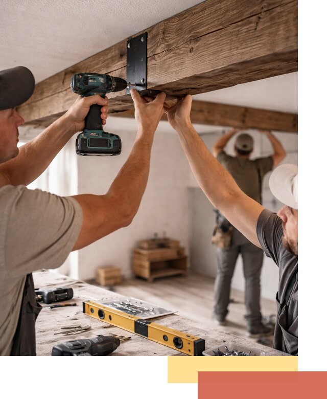 Монтаж декоративных потолочных балок в Светлограде