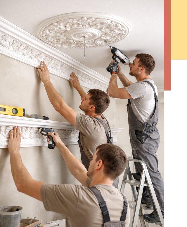 Монтаж лепнины на потолок в Светлограде от 3251 руб. быстро и недорого | ОТДЕЛОЧНИК-Свт