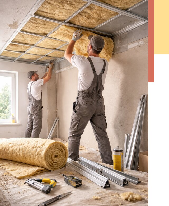 Утепление потолка в Светлограде от 7314 руб/м2 — недорого, быстро, под ключ | ОТДЕЛОЧНИК-Свт