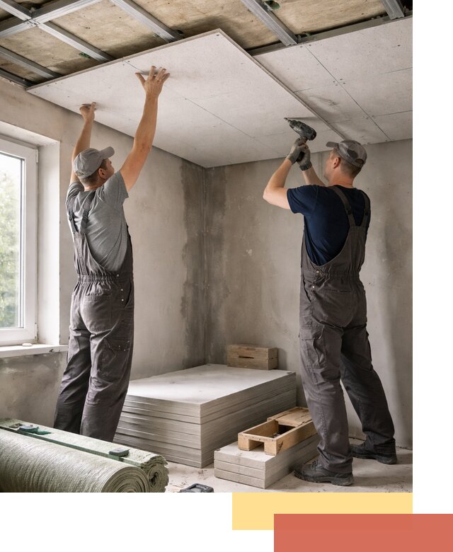 Шумоизоляция потолка панелями ЗИПС в Светлограде